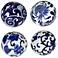 Aline Blue and White Decorative Orbs Set of 4