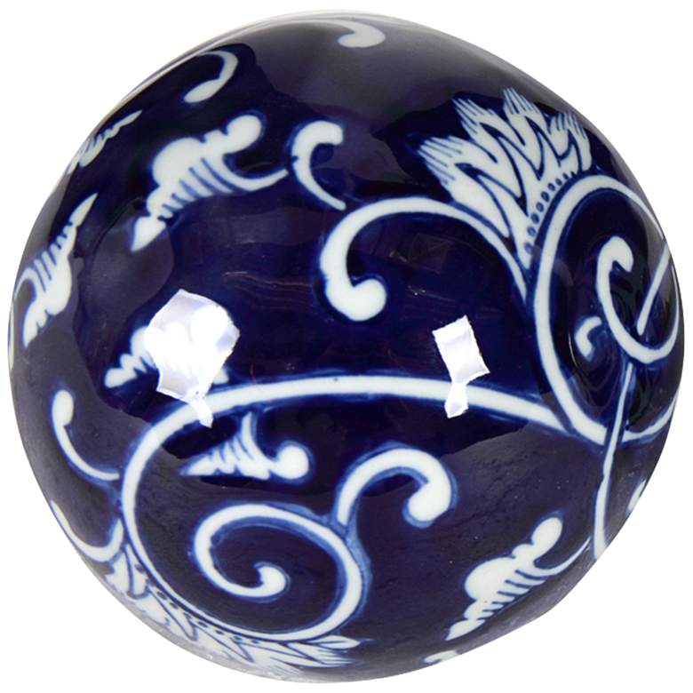 Aline Blue and White Decorative Orbs Set of 4 more views