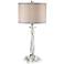 Aline Modern Crystal Table Lamp With 7" Wide Square Riser
