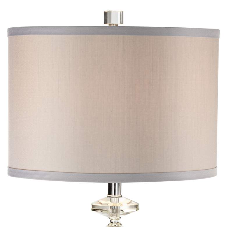Image 3 Aline Modern Crystal Table Lamp With 8 inch Wide Square Riser more views