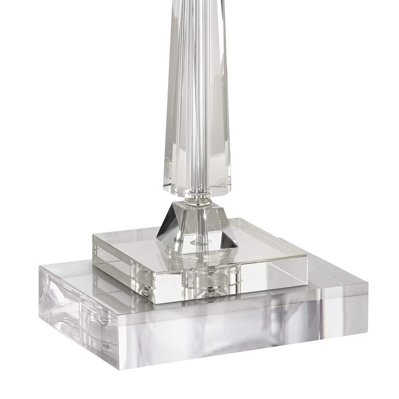 Image 6 Aline Modern Crystal Table Lamp With 8 inch Wide Square Riser more views