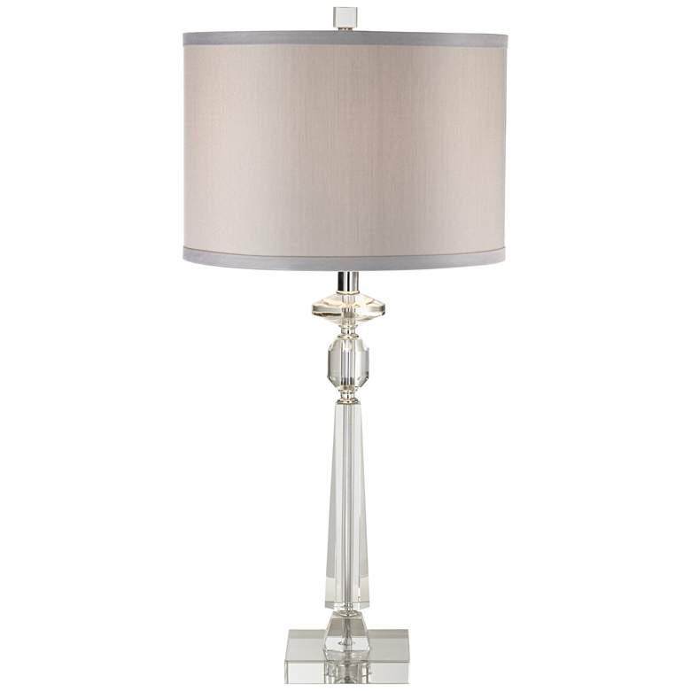 Image 7 Aline Modern Crystal Table Lamp With 8 inch Wide Square Riser more views