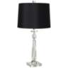Aline Modern Crystal Table Lamp with Black Shade