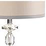 Aline Traditional Crystal Table Lamp with Gray Shade in scene