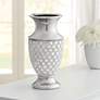 Alino 11 1/2" High Silver and Crystal Urn Vase