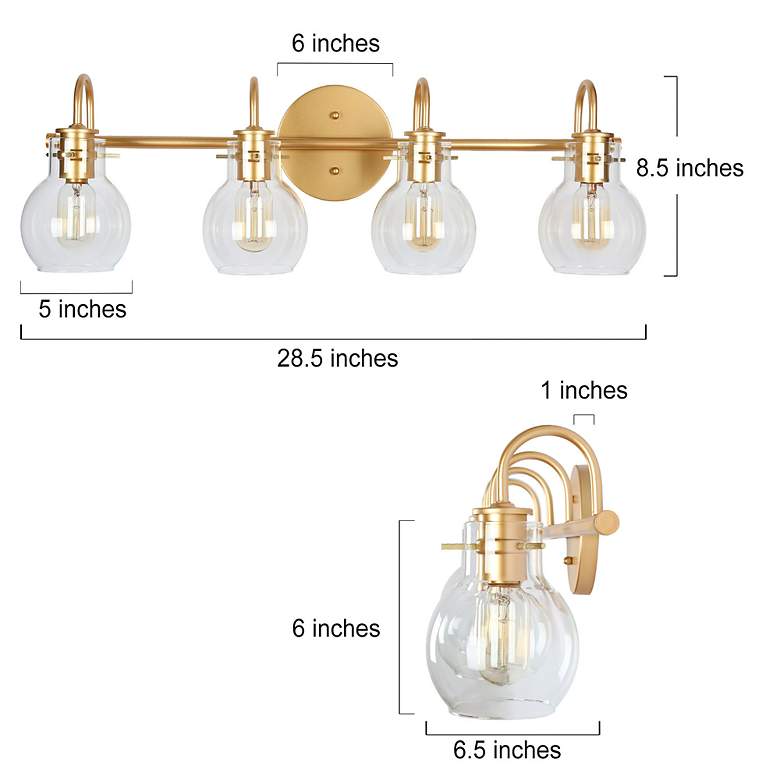 Image 6 Aliry 4-Light 28.3" wide Gold Bath Light more views
