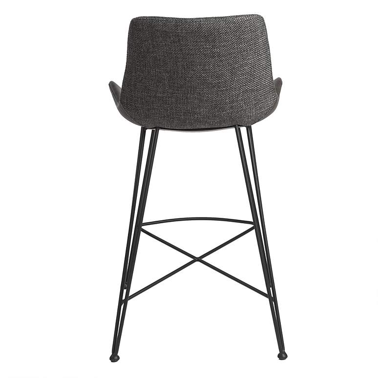 Image 5 Alisa 25 1/2" Dark Gray Leather Counter Stool more views
