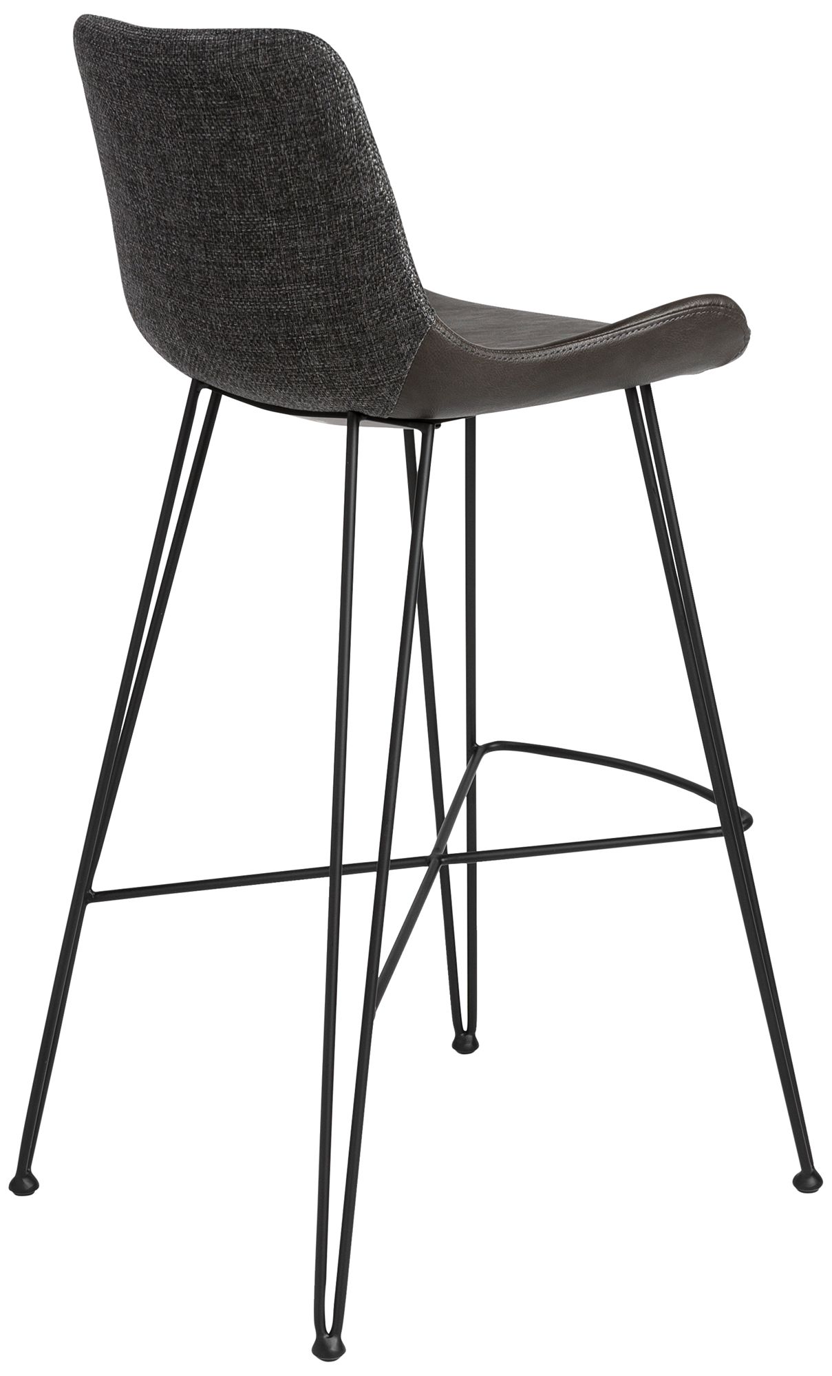 Image Alisa 29 3/4" Dark Gray Leather Bar Stool