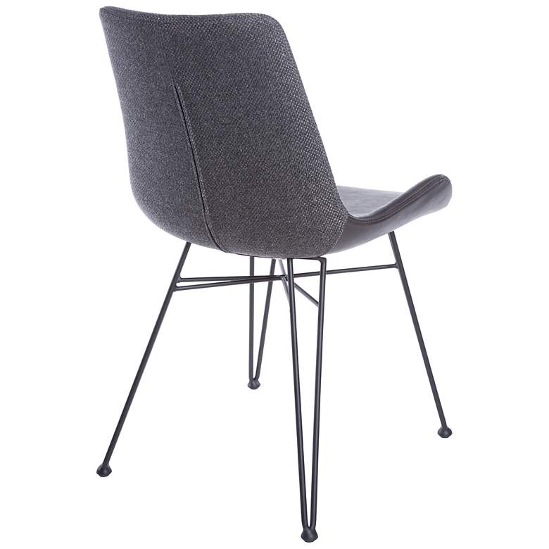 Image 7 Alisa Dark Gray Leatherette Modern Dining Side Chairs Set of 2 more views
