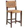 2_Alise 27 1/4" Woven Seagrass and Mahogany Bar Stool