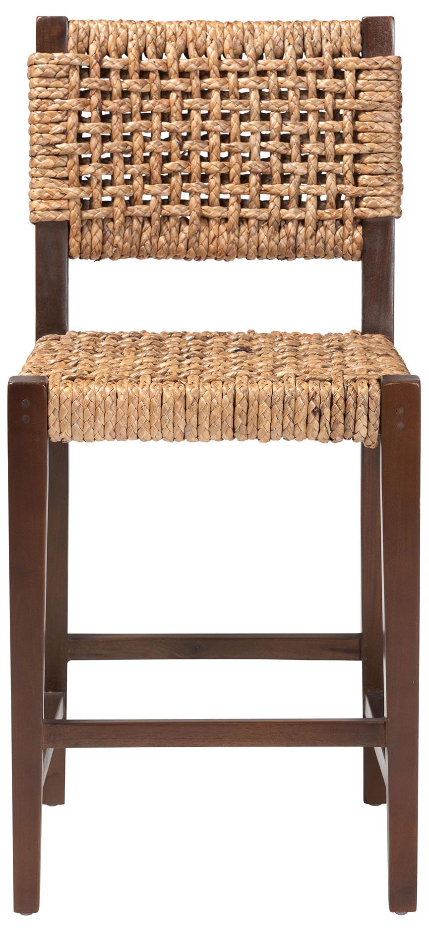 Image 3 Alise 27 1/4" Woven Seagrass and Mahogany Bar Stool more views