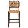 3_Alise 27 1/4" Woven Seagrass and Mahogany Bar Stool more views