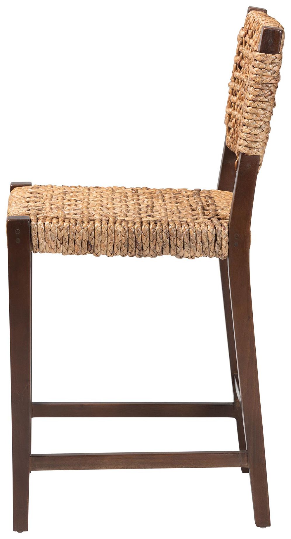 Image 4 Alise 27 1/4" Woven Seagrass and Mahogany Bar Stool more views