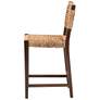 4_Alise 27 1/4" Woven Seagrass and Mahogany Bar Stool more views