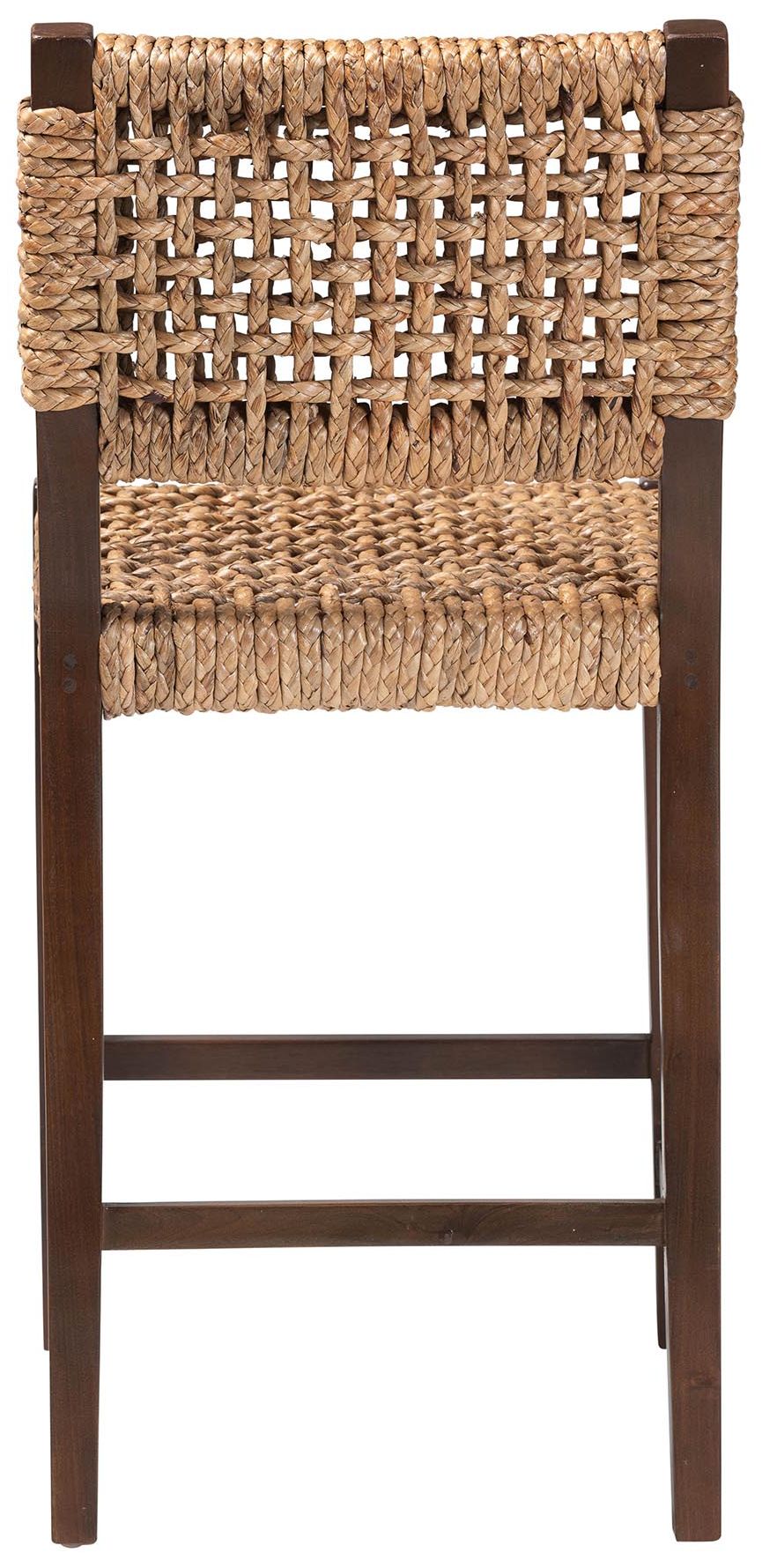Image 5 Alise 27 1/4" Woven Seagrass and Mahogany Bar Stool more views