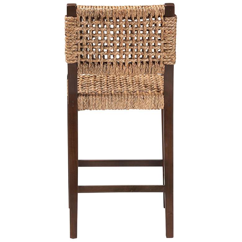 Image 5 Alise 27 1/4" Woven Seagrass and Mahogany Bar Stool more views