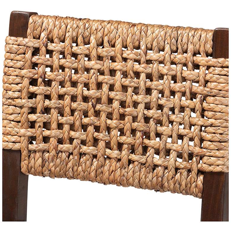 Image 6 Alise 27 1/4" Woven Seagrass and Mahogany Bar Stool more views