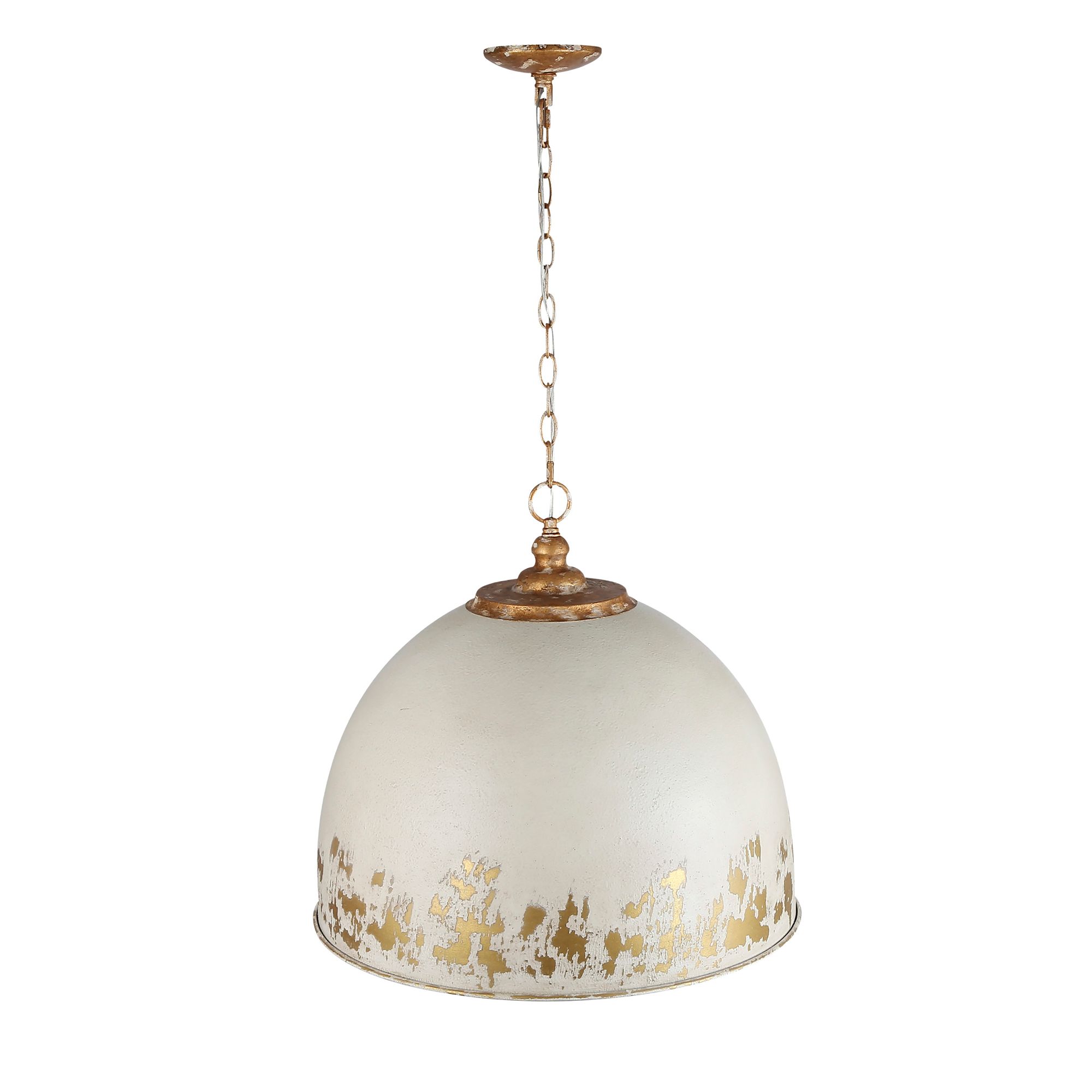 Image 4 Alison 21" Wide Vintage Gold and Antique Ivory Pendant Light more views