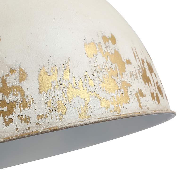 Image 3 Alison 27" Wide Vintage Gold and Antique Ivory Pendant Light more views