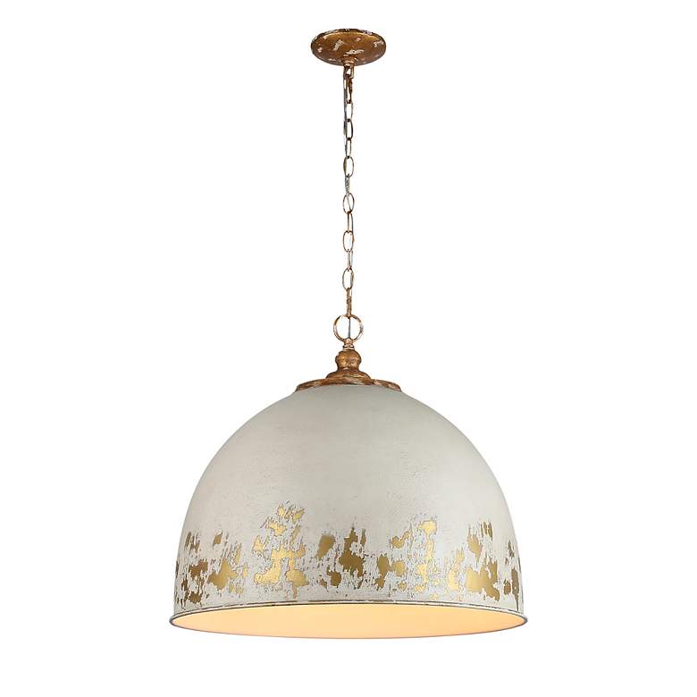 Image 5 Alison 5-Light Pendant in Vintage Gold with Antique Ivory more views