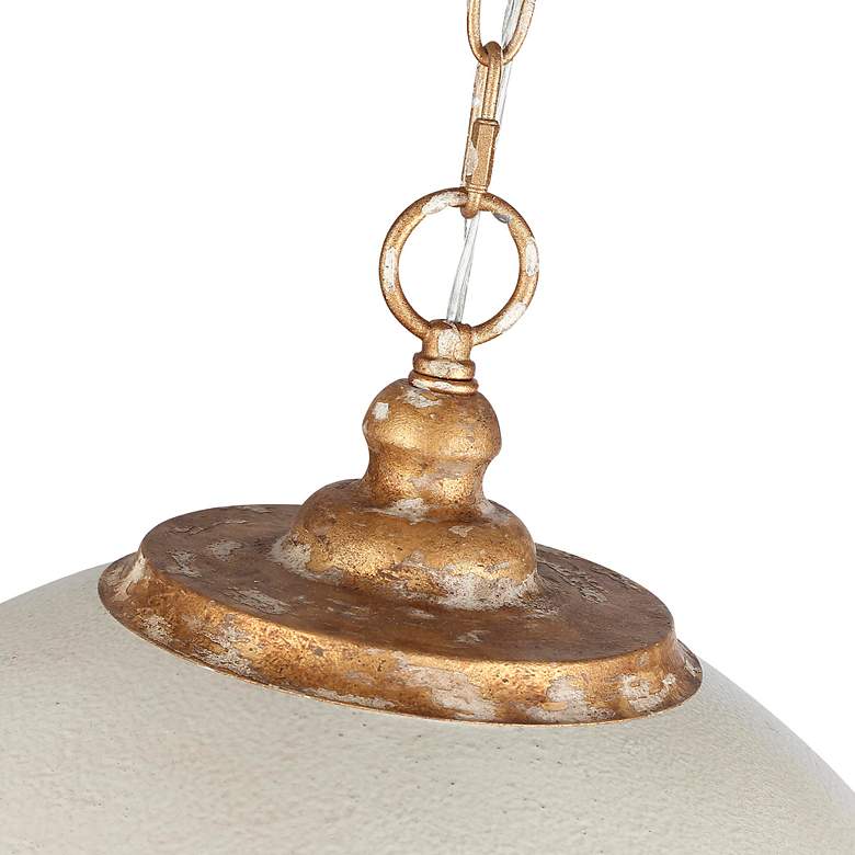 Image 6 Alison 5-Light Pendant in Vintage Gold with Antique Ivory more views