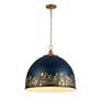 5_Alison 5-Light Pendant in Vintage Gold with Antique Matte Navy more views