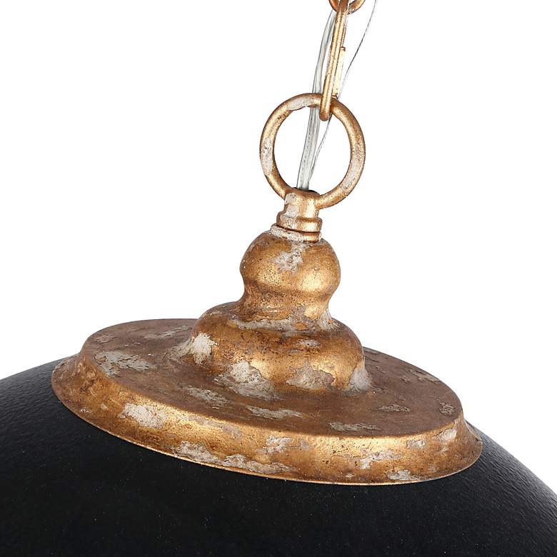Image 2 Alison 5-Light Pendant in Vintage Gold with Weathered Black Iron more views