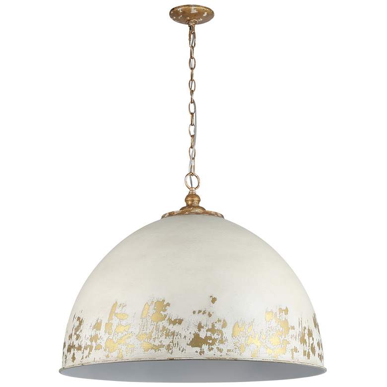 Image 1 Alison 8-Light Pendant in Vintage Gold with Antique Ivory
