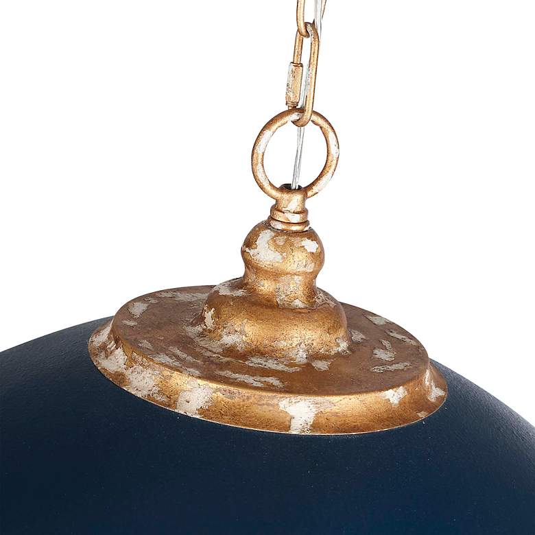 Image 4 Alison 8-Light Pendant in Vintage Gold with Antique Matte Navy more views