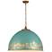 Alison 8-Light Pendant in Vintage Gold with Teal