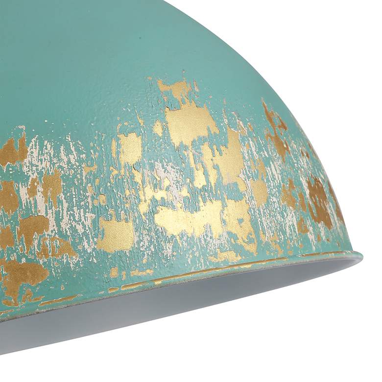 Image 5 Alison 8-Light Pendant in Vintage Gold with Teal more views