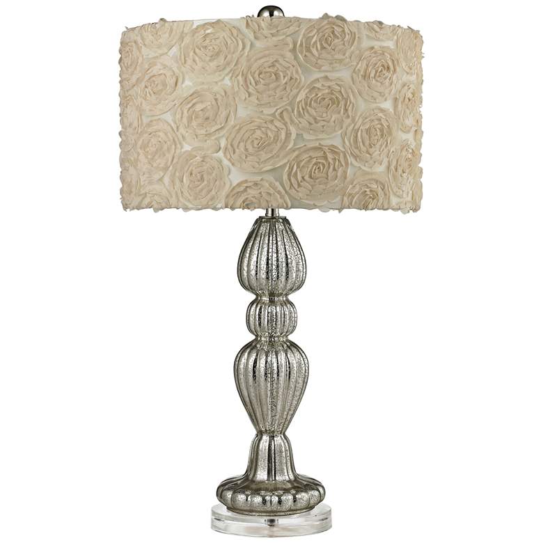 Image 1 Alison Ribbed Glass Silver Mercury Glass Table Lamp