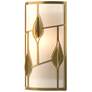 Alison&#39;s Leaves Sconce - Modern Brass - White Art Glass