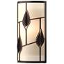Alison&#39;s Leaves Sconce - Oil Rubbed Bronze - White Art Glass