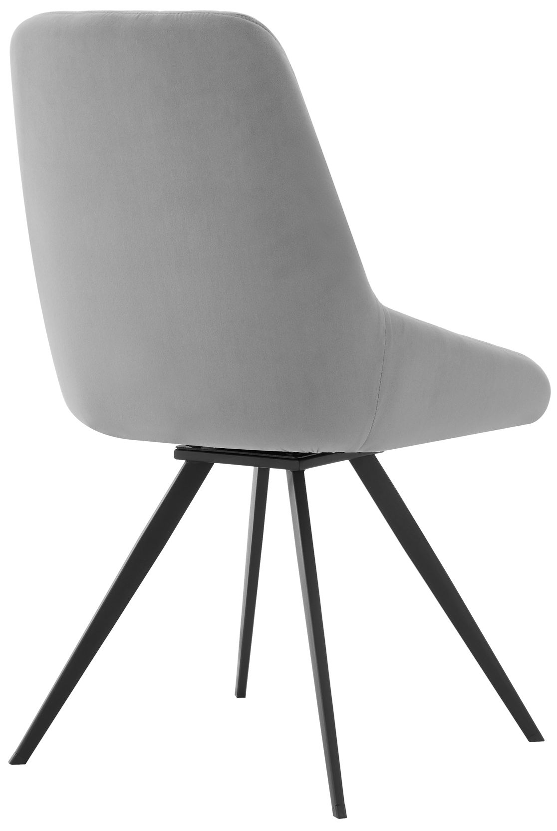 Image 4 Alison Set of 2 Dining Chairs in Gray Velvet and Metal more views