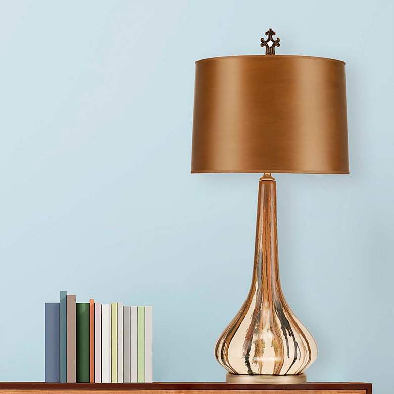 Image 1 Alissa Brown Cream Ceramic Vase Table Lamp