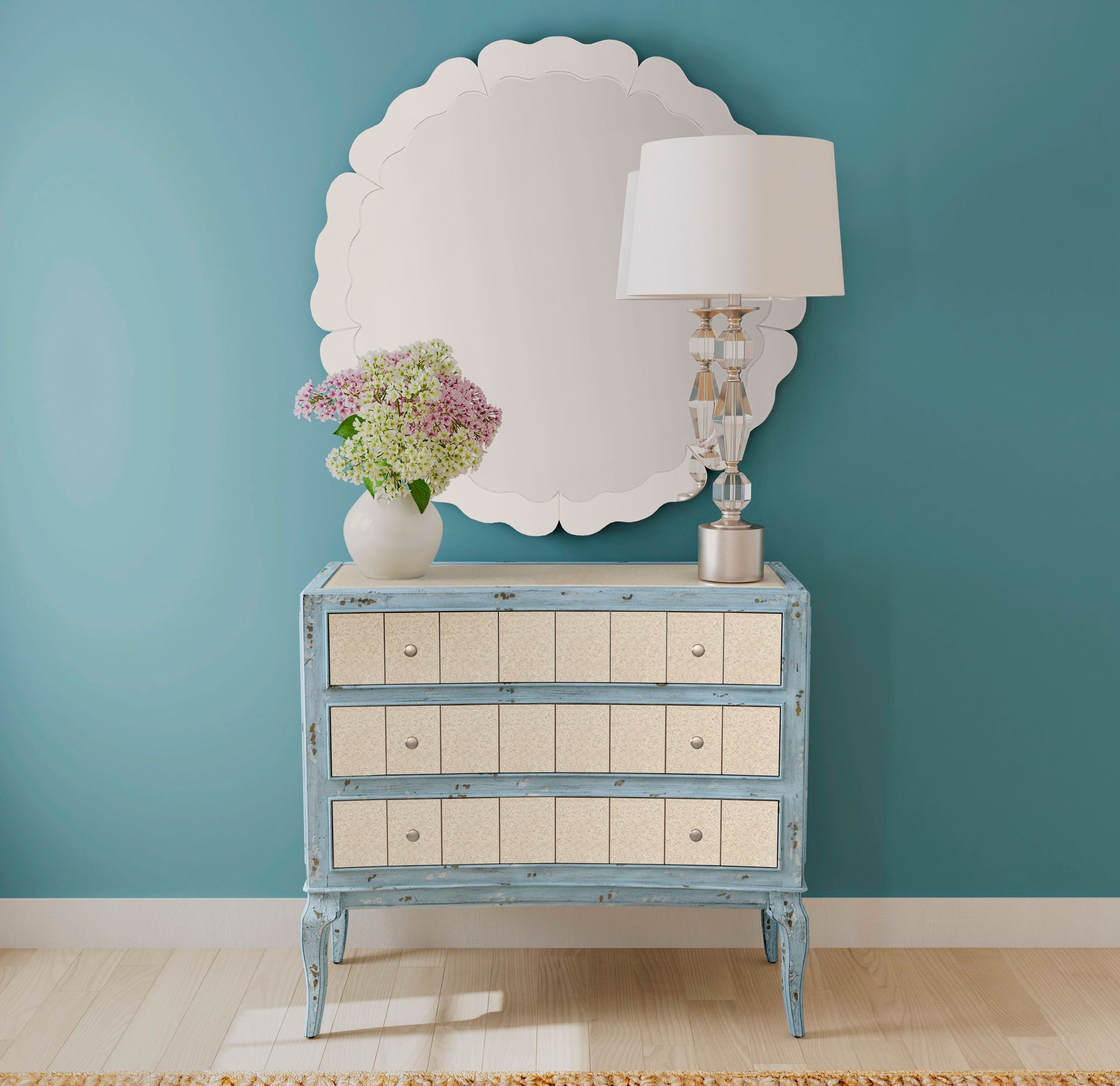 Image 4 Alissar Clear 40" Round Oversized Wall Mirror more views