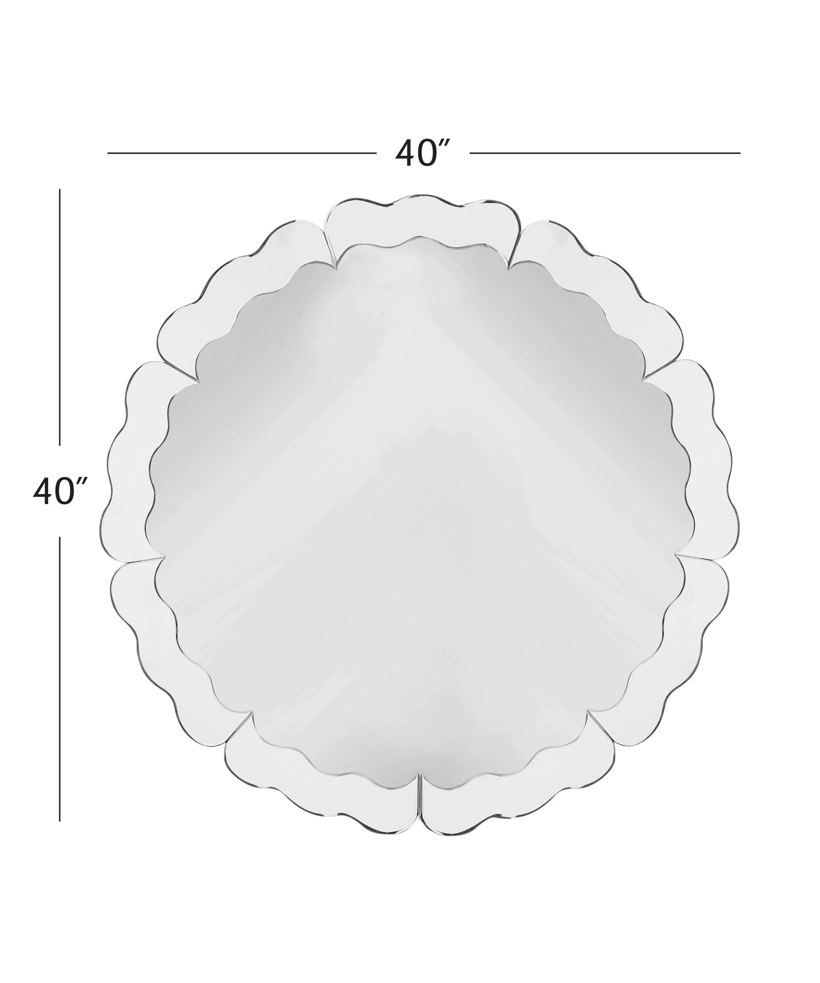 Image 6 Alissar Clear 40" Round Oversized Wall Mirror more views