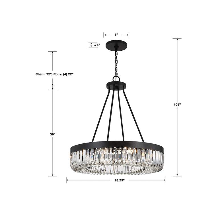 Image 5 Alister 10 Light Charcoal Bronze Chandelier more views