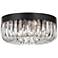 Alister 17" Wide Charcoal Bronze and Crystal Ceiling Light