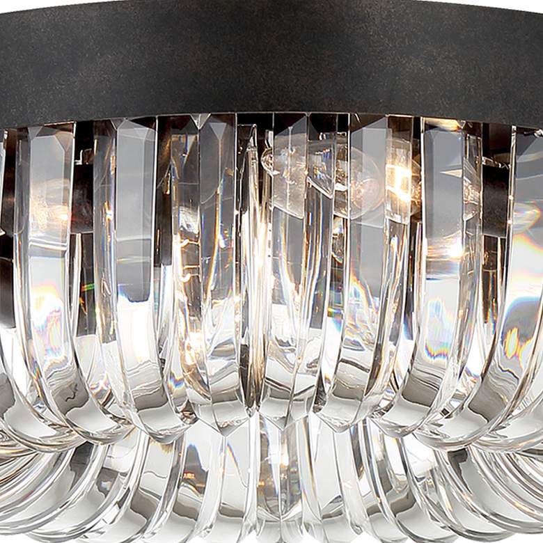 Image 5 Alister 17" Wide Charcoal Bronze and Crystal Ceiling Light more views
