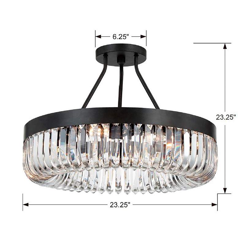Image 5 Alister 23 1/4" Wide Charcoal Bronze 8-Light Ceiling Light more views