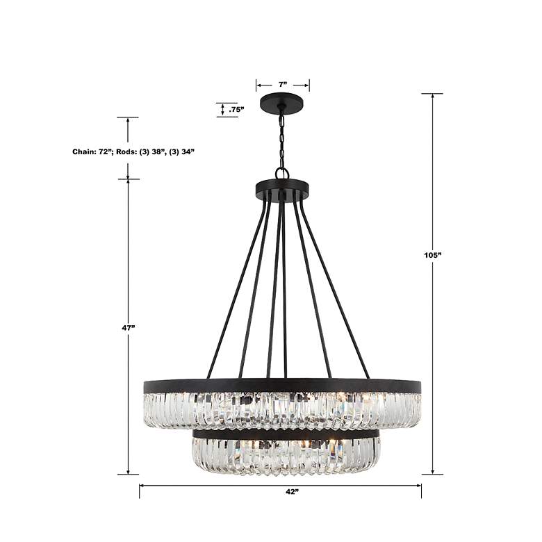 Image 6 Alister 26 Light Charcoal Bronze Chandelier more views