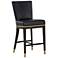 Alister 27 3/4" High Black and Gold Counter Stool