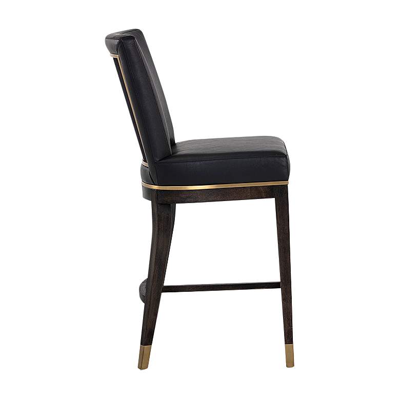 Image 6 Alister 27 3/4 inch High Black and Gold Counter Stool more views