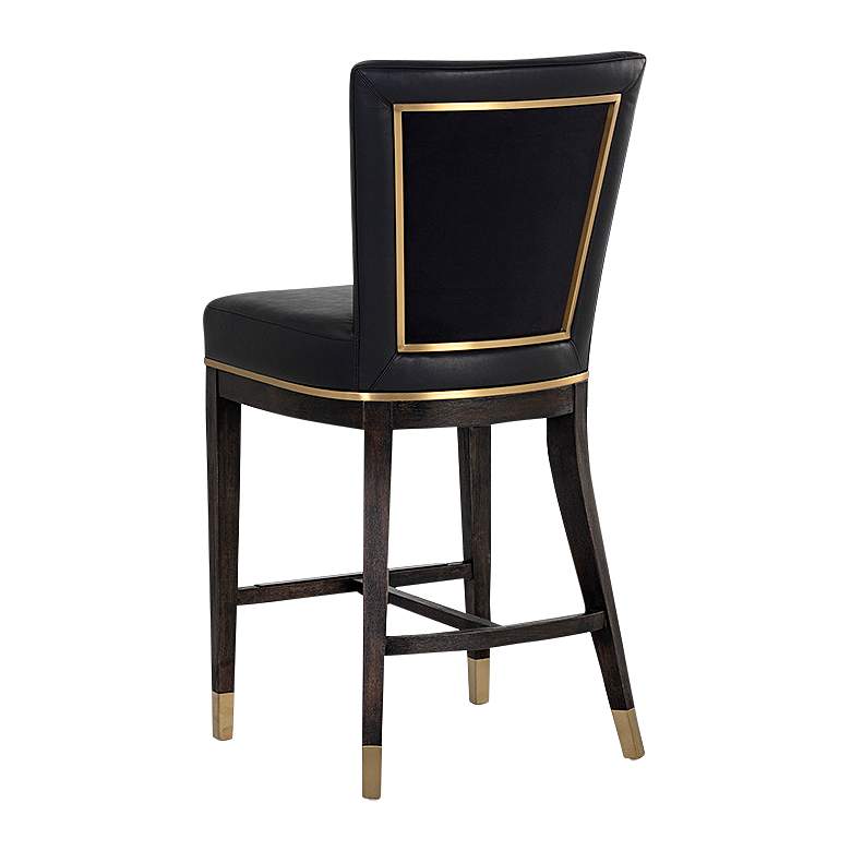 Image 7 Alister 27 3/4 inch High Black and Gold Counter Stool more views