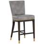 Alister 27 3/4" High Gray and Gold Counter Stool