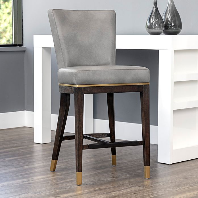 Gray counter stools with backs hot sale