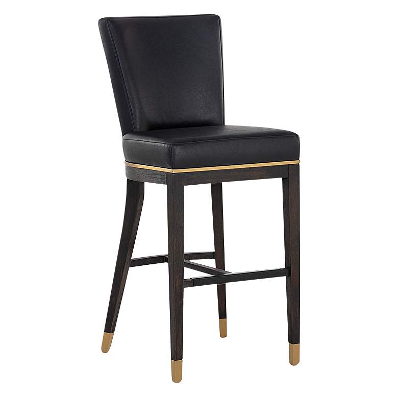 Image 2 Alister 31 3/4" High Black and Gold Barstool