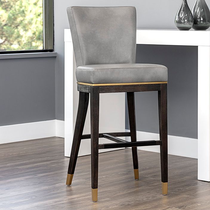 Grey and discount gold bar stool